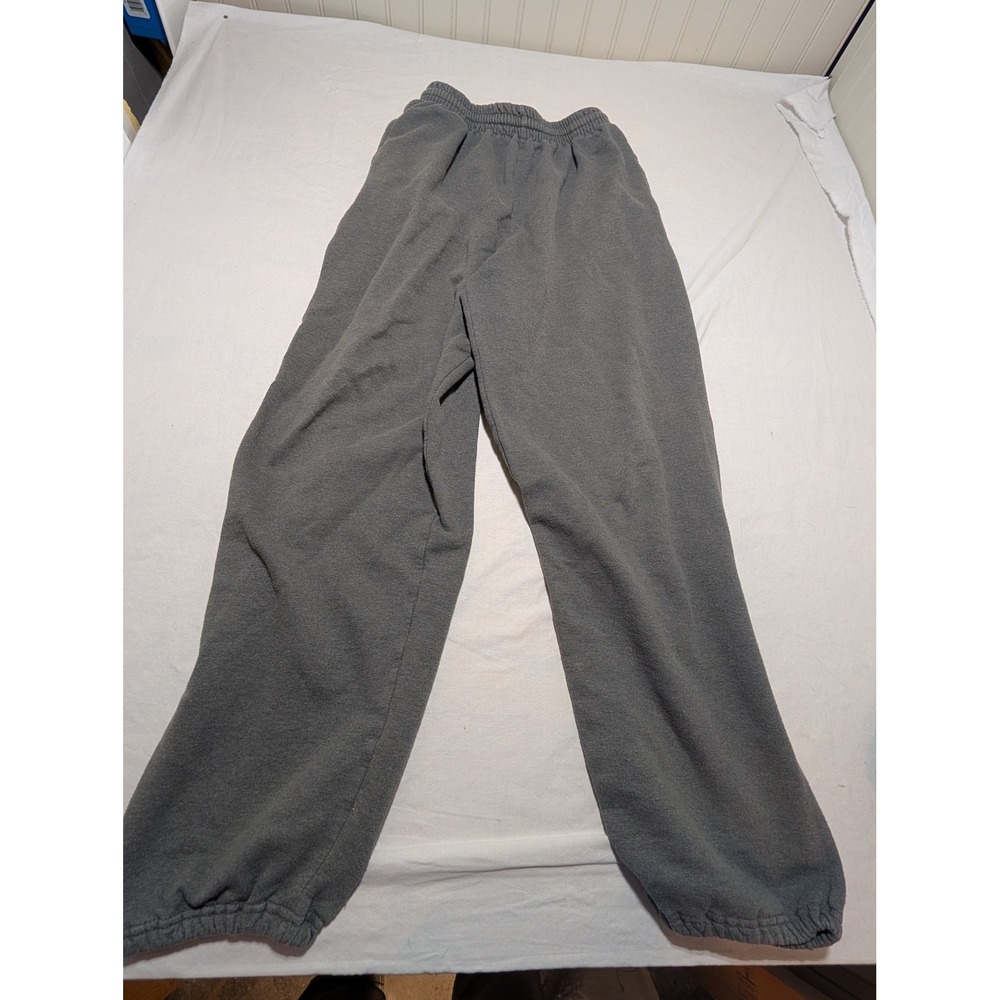 Fruit of the Loom Gray Fleece Sweatpants Joggers Small Charcoal Elastic Waist